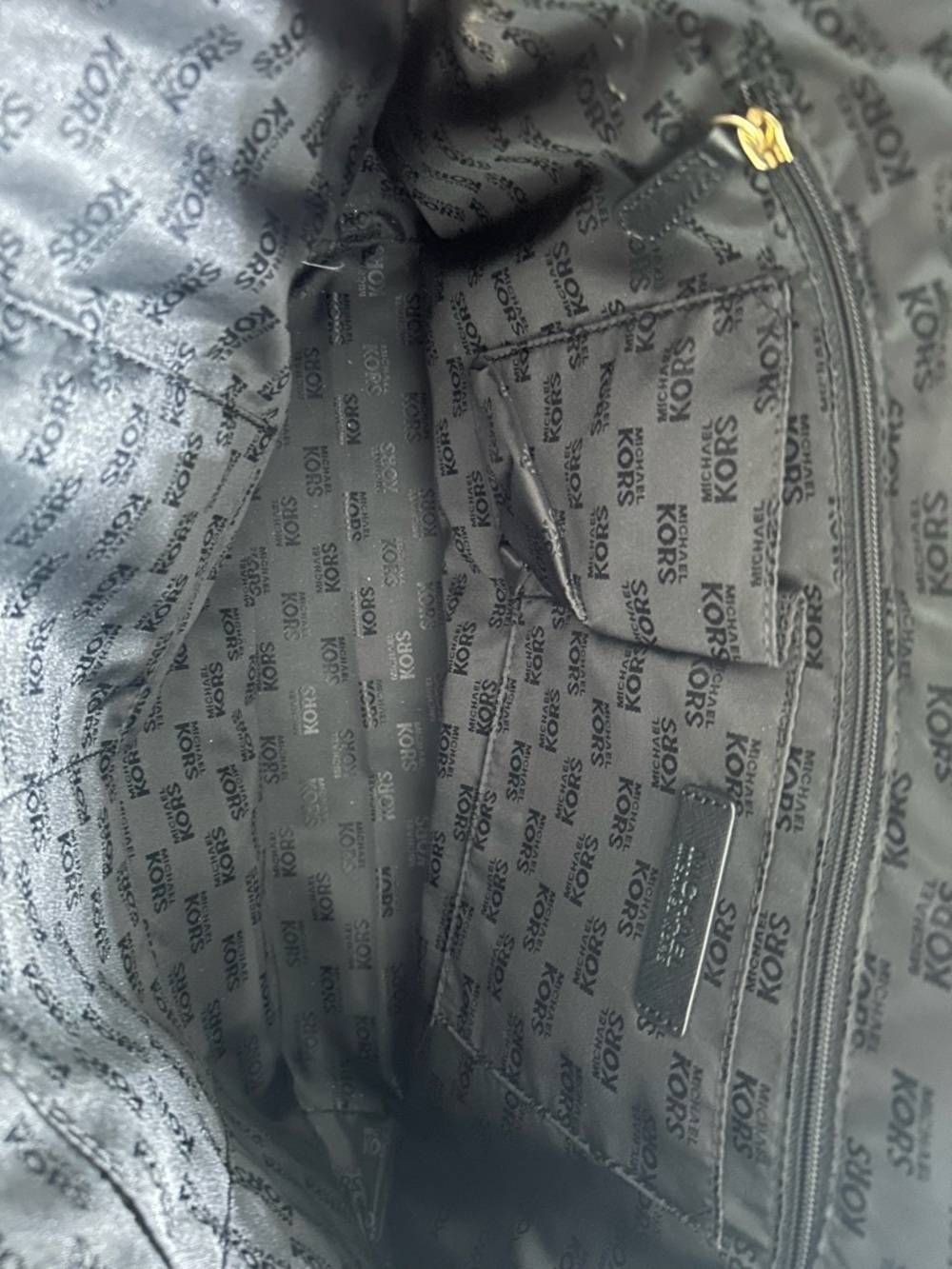 Michael Kors Black & White Stripe Tote Bag - Picture 3 of 3